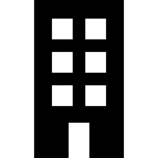 Tower block front view  icon