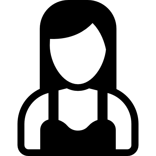 kobieta z zarysem sukni Basic Rounded Filled ikona