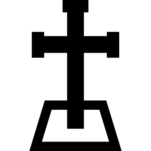 croce incastrata nel terreno  icona