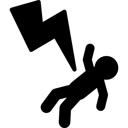 Electrocution risk sign  icon