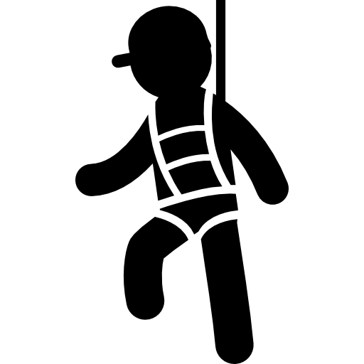 Worker with harness  icon