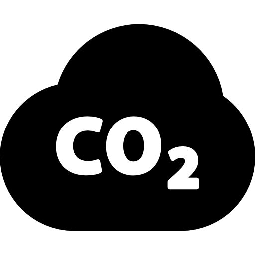 co2 wewnątrz chmury  ikona