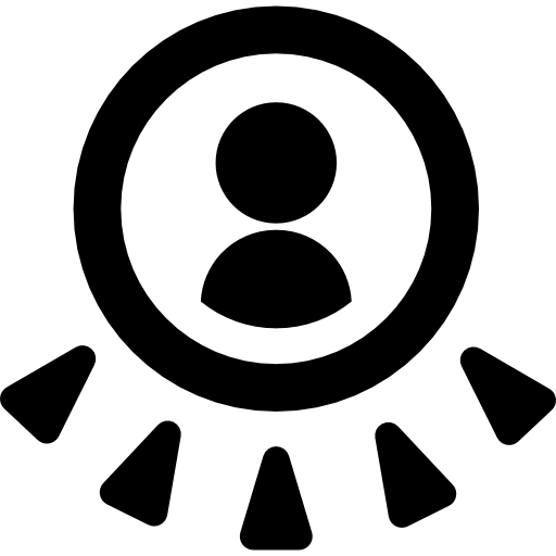 usuario dentro del círculo  icono
