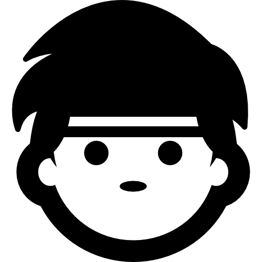 jongen met hoofdband  icoon