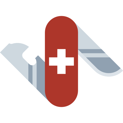 cuchillo del ejército suizo All-inclusive Flat icono
