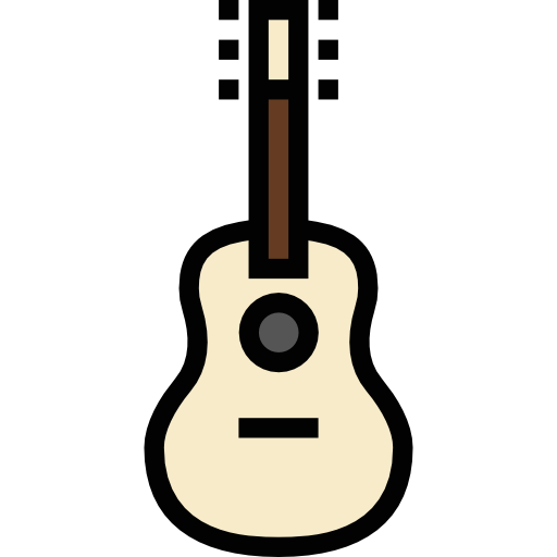 guitare acoustique All-inclusive Lineal color Icône