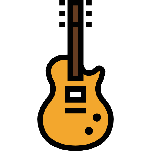 Electric guitar All-inclusive Lineal color icon