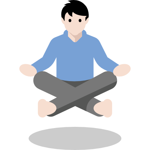 meditatie All-inclusive Flat icoon