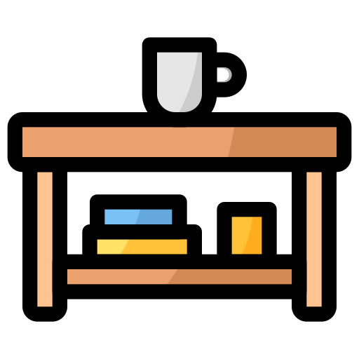 Coffee table Generic Outline Color icon