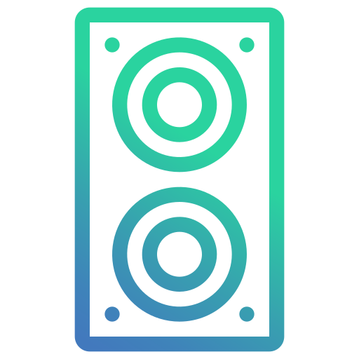 luidsprekerbox Generic Gradient icoon