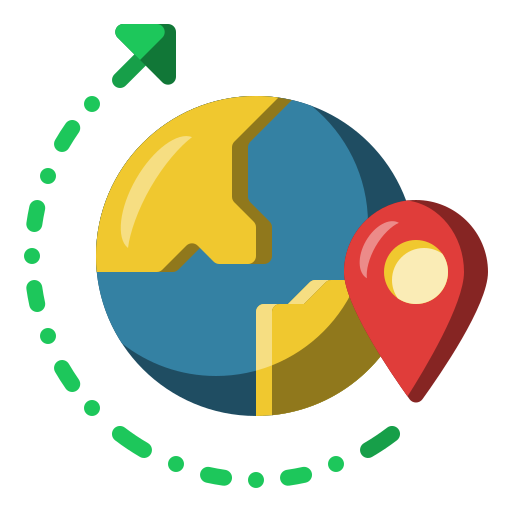 mappa del mondo Generic Flat icona