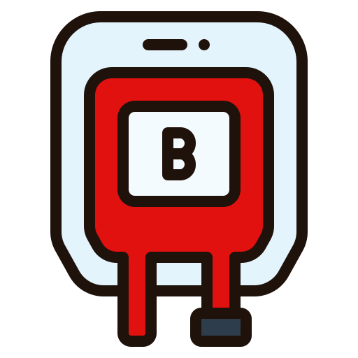 Blood type b Generic Outline Color icon