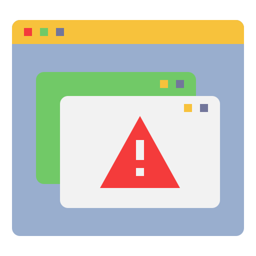 Warning browser Generic Flat icon