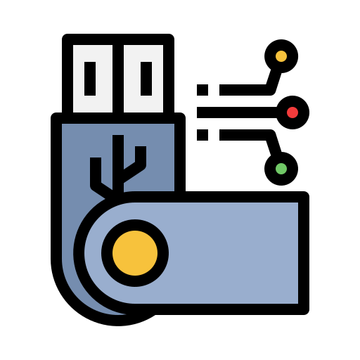 flash drive Generic Outline Color icon