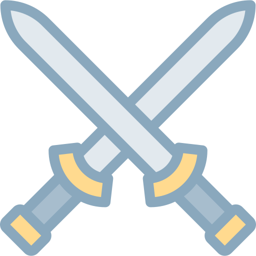 Swords Detailed color Lineal color icon