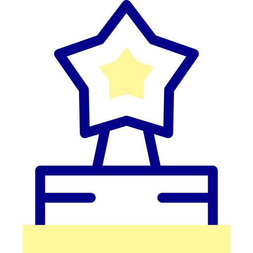 Award Detailed Mixed Lineal color icon