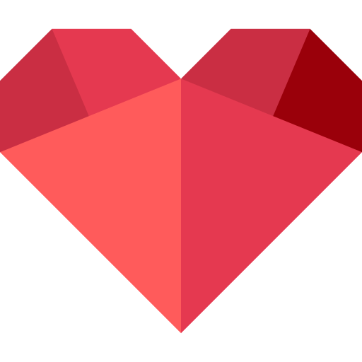 Heart Basic Straight Flat icon