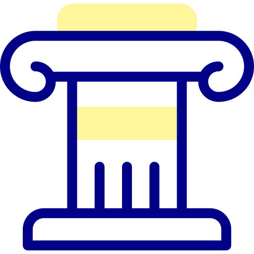 Column Detailed Mixed Lineal color icon