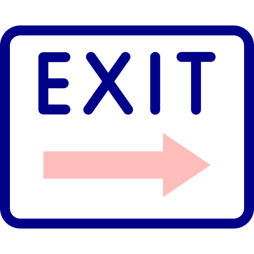 Exit Detailed Mixed Lineal color icon