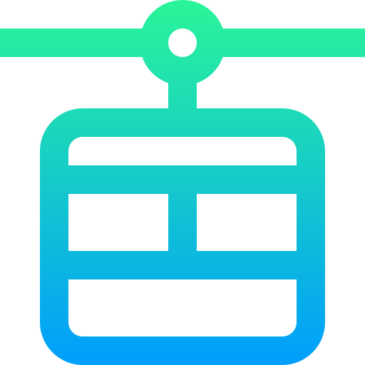 Cable car Super Basic Straight Gradient icon