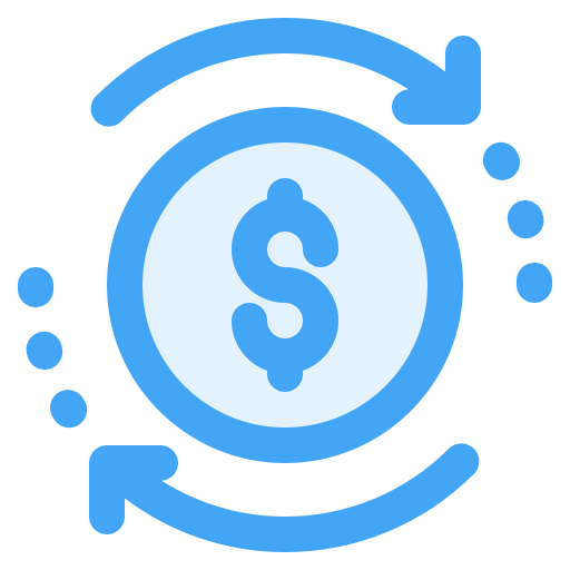 cambio de dinero Generic Blue icono