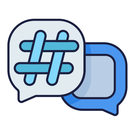 hashtags Generic Outline Color icon