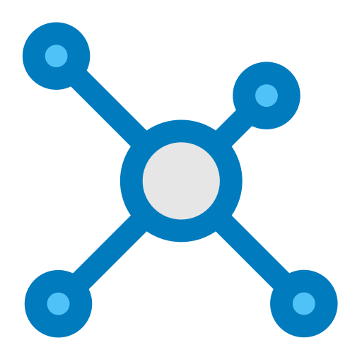 Network connection Generic Blue icon