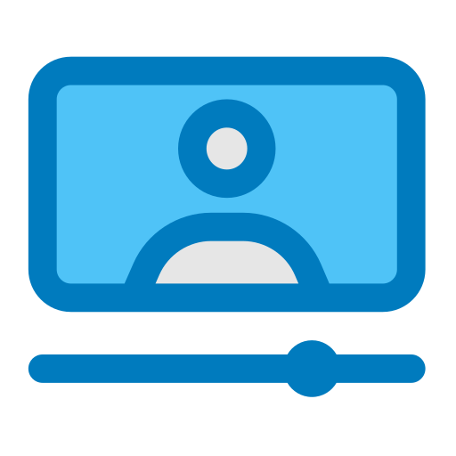 online bijeenkomst Generic Blue icoon