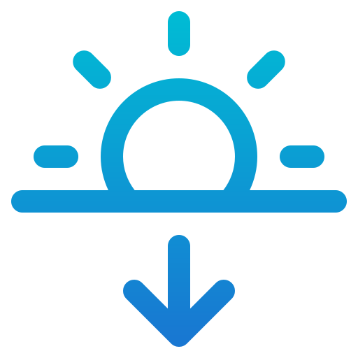 zachód słońca Generic Gradient ikona