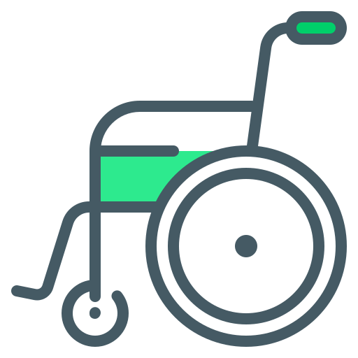 cadeira de rodas Generic Color Omission Ícone