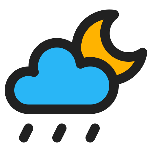 Rainy night Generic Outline Color icon