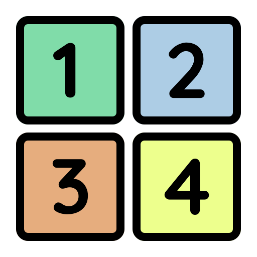 Number Generic Outline Color icon