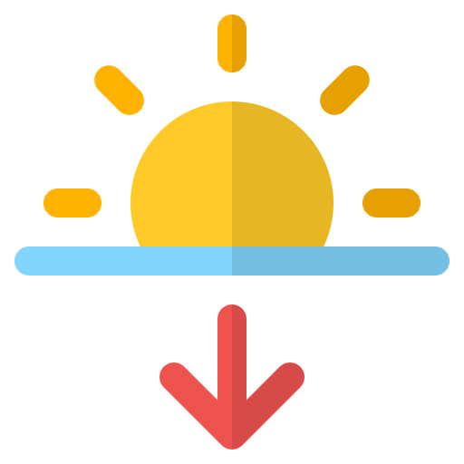 zonsondergang Generic Flat icoon