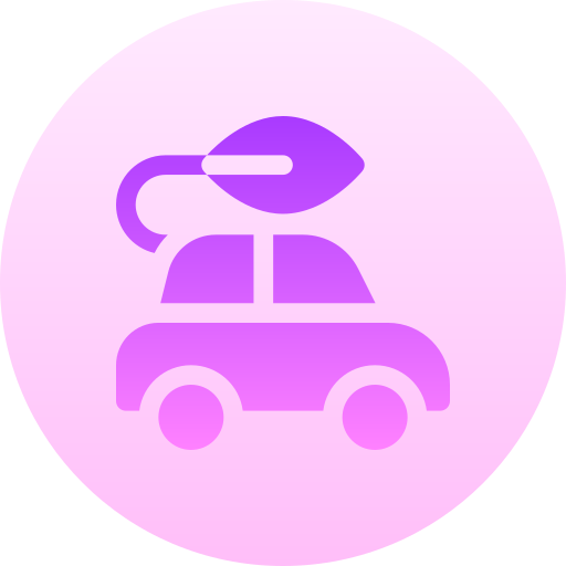 Eco car Basic Gradient Circular icon