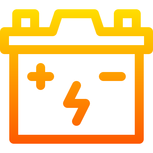 autobatterij Basic Gradient Lineal color icoon