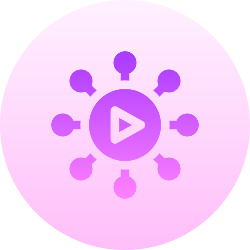 virale marketing Basic Gradient Circular icoon