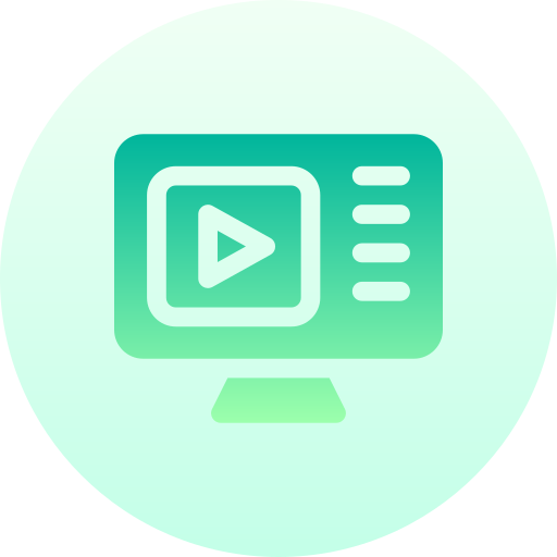 live-streaming Basic Gradient Circular icon