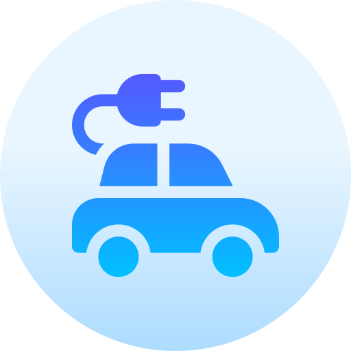Electric car Basic Gradient Circular icon
