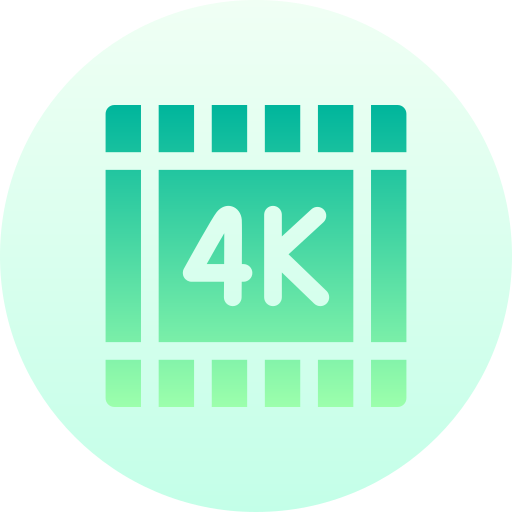 4k film Basic Gradient Circular icon