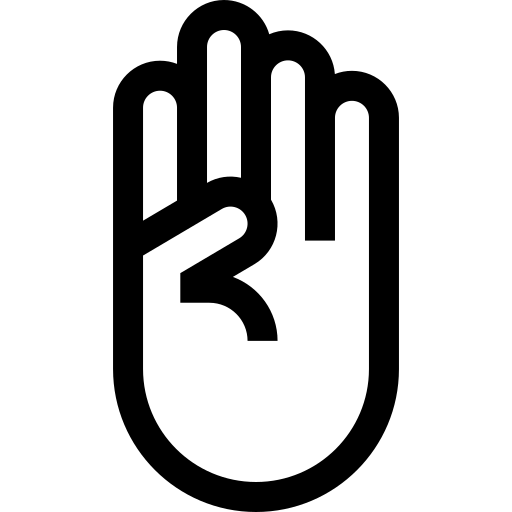 gebarentaal Basic Straight Lineal icoon