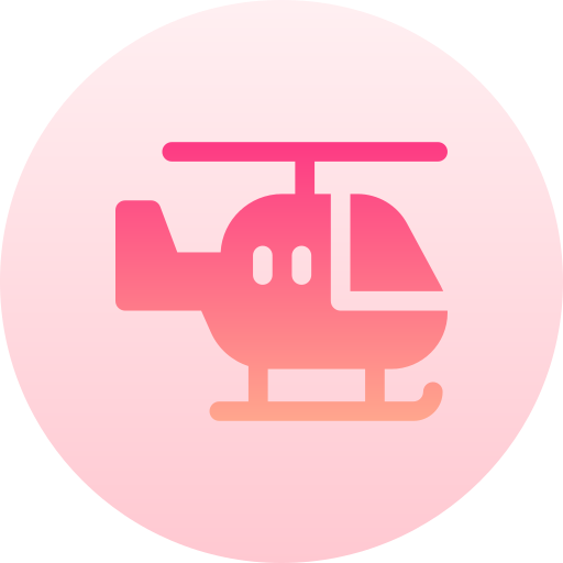 Helicopter Basic Gradient Circular icon