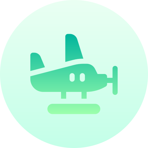 vliegtuig Basic Gradient Circular icoon