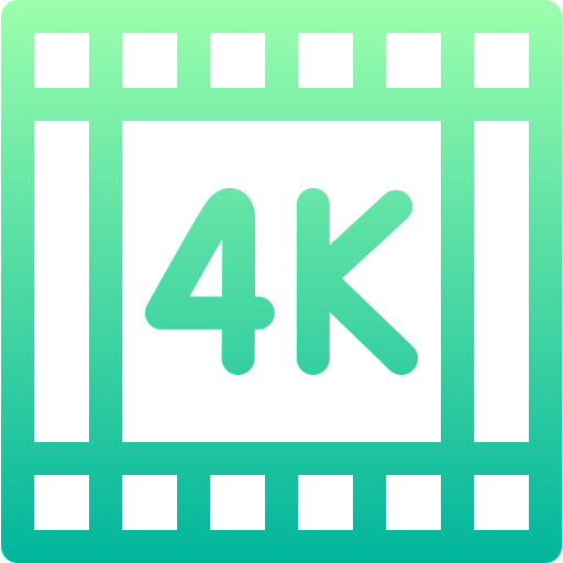 4k-film Basic Gradient Lineal color icoon