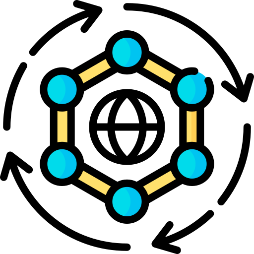 글로벌 네트워크 Special Lineal color icon