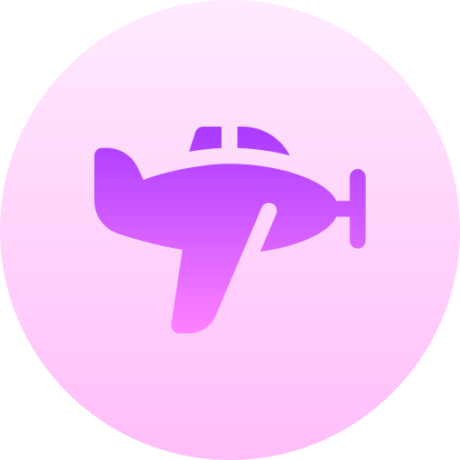 Plane Basic Gradient Circular icon