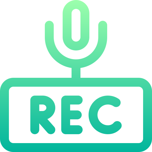 Record Basic Gradient Lineal color icon