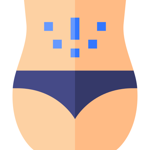 Abdominoplasty Basic Straight Flat icon