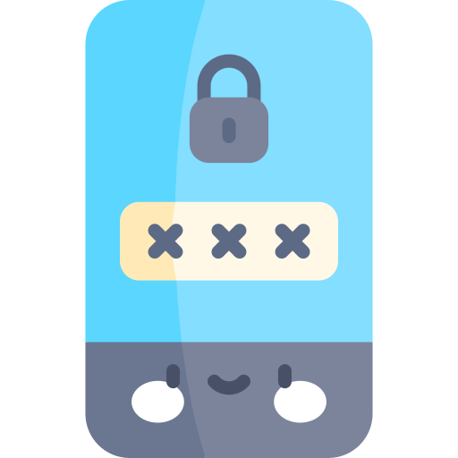 Password Kawaii Flat icon