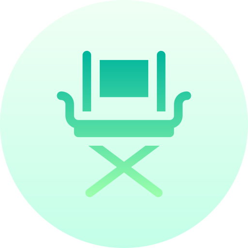 silla de director Basic Gradient Circular icono