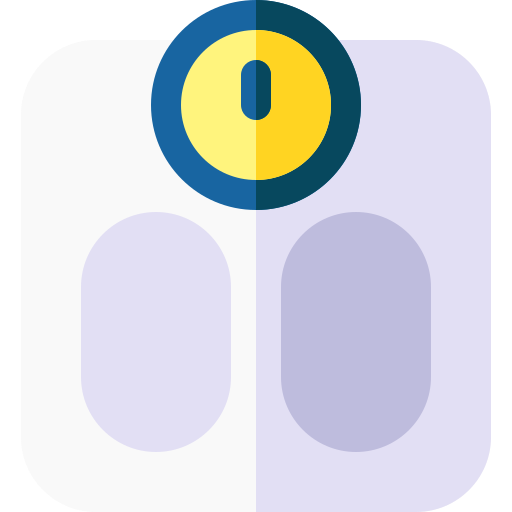 weegschaal Basic Rounded Flat icoon